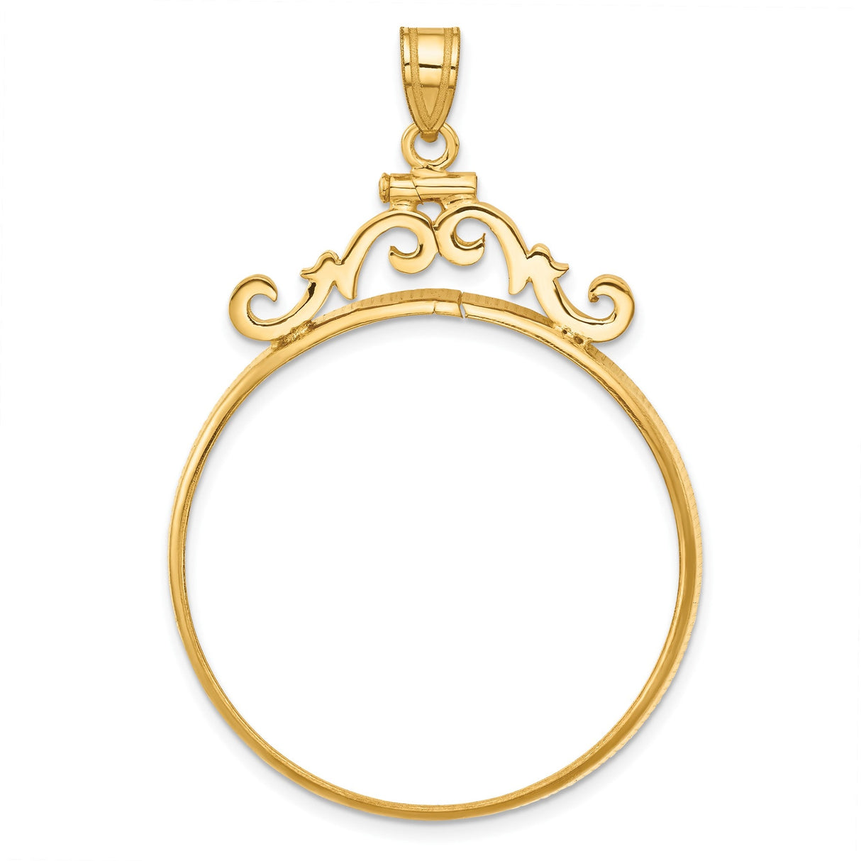 33 mm 14k Yellow Gold coin bezel for 32.7 mm Coin