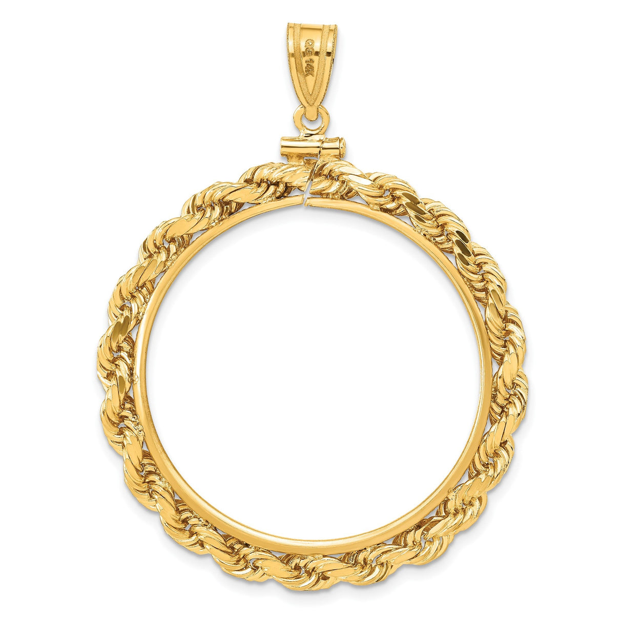 33 mm 14k Yellow Gold coin bezel for 32.7 mm Coin — additional image