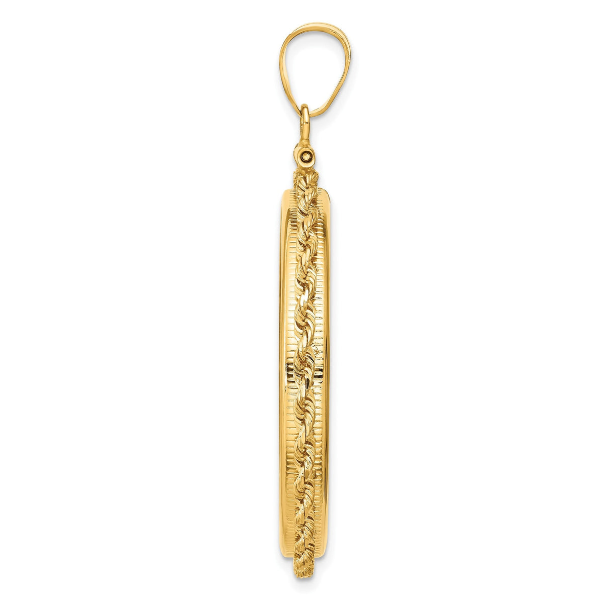 33 mm 14k Yellow Gold coin bezel for 32.7 mm Coin — alternate view