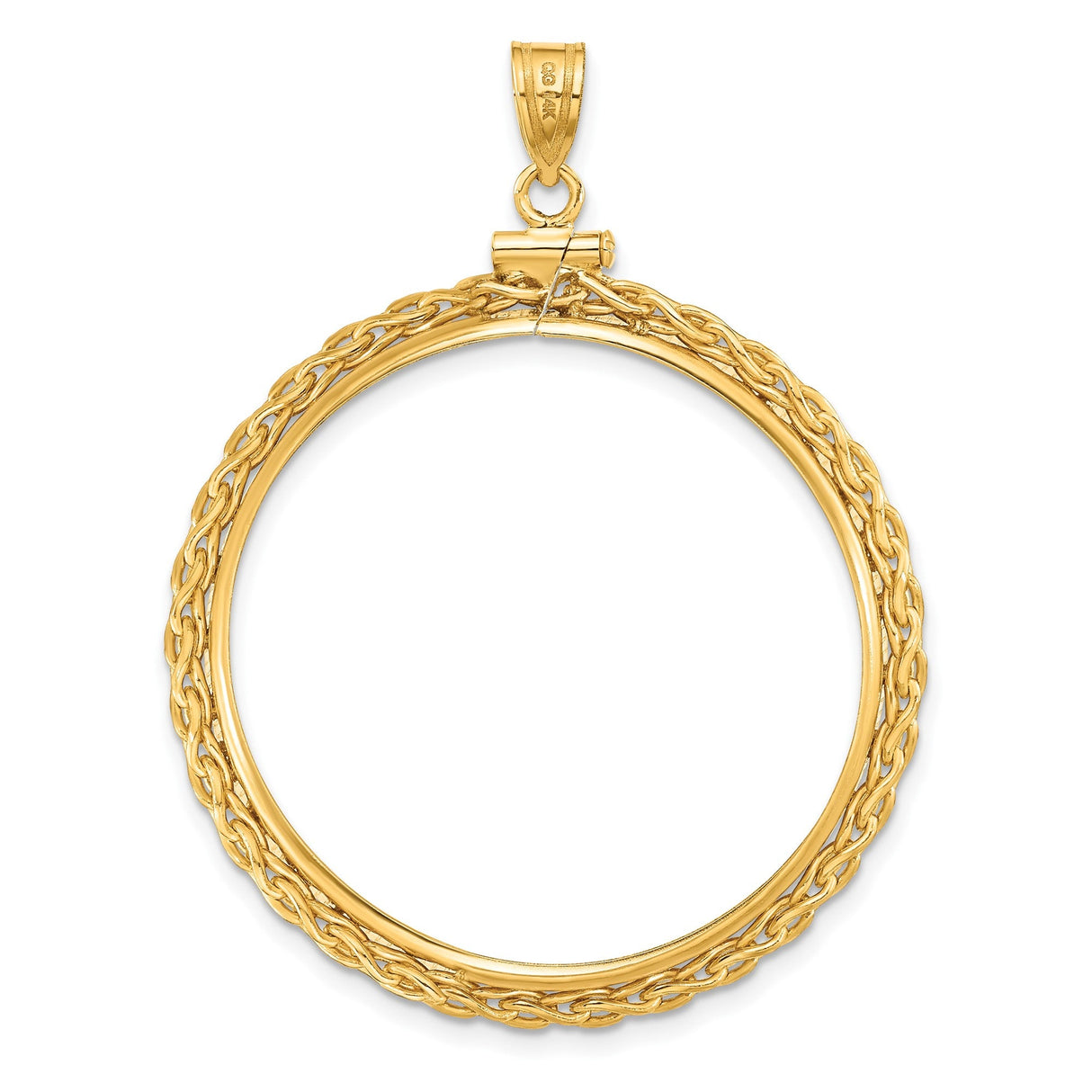 33 mm 14k Yellow Gold coin bezel for 32.7 mm Coin — additional image