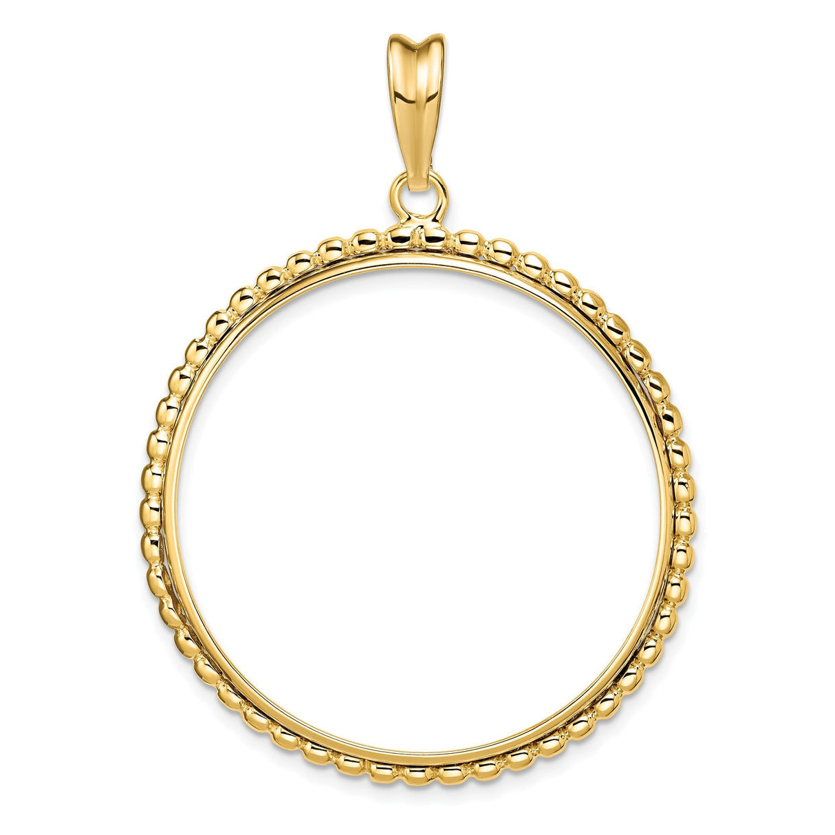 34 mm 14k Yellow Gold coin bezel for 34.2 mm Coin