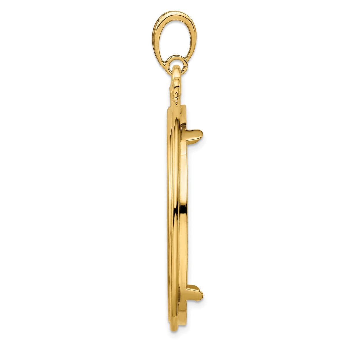 34 mm 14k Yellow Gold coin bezel for 34.2 mm Coin — alternate view
