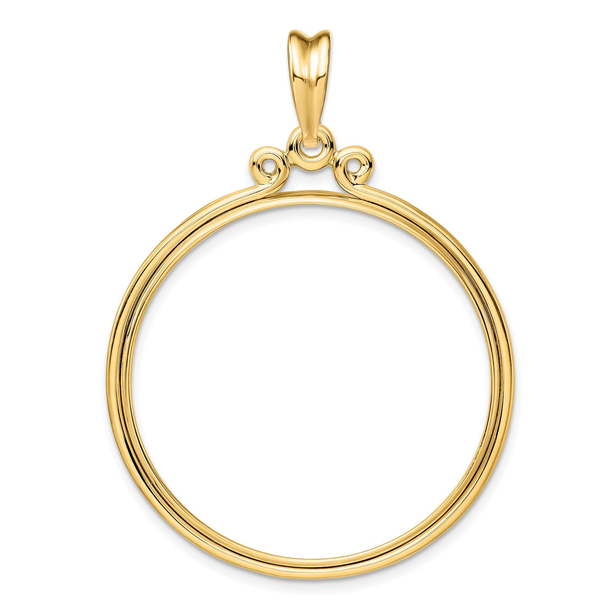 34 mm 14k Yellow Gold coin bezel for 34.2 mm Coin