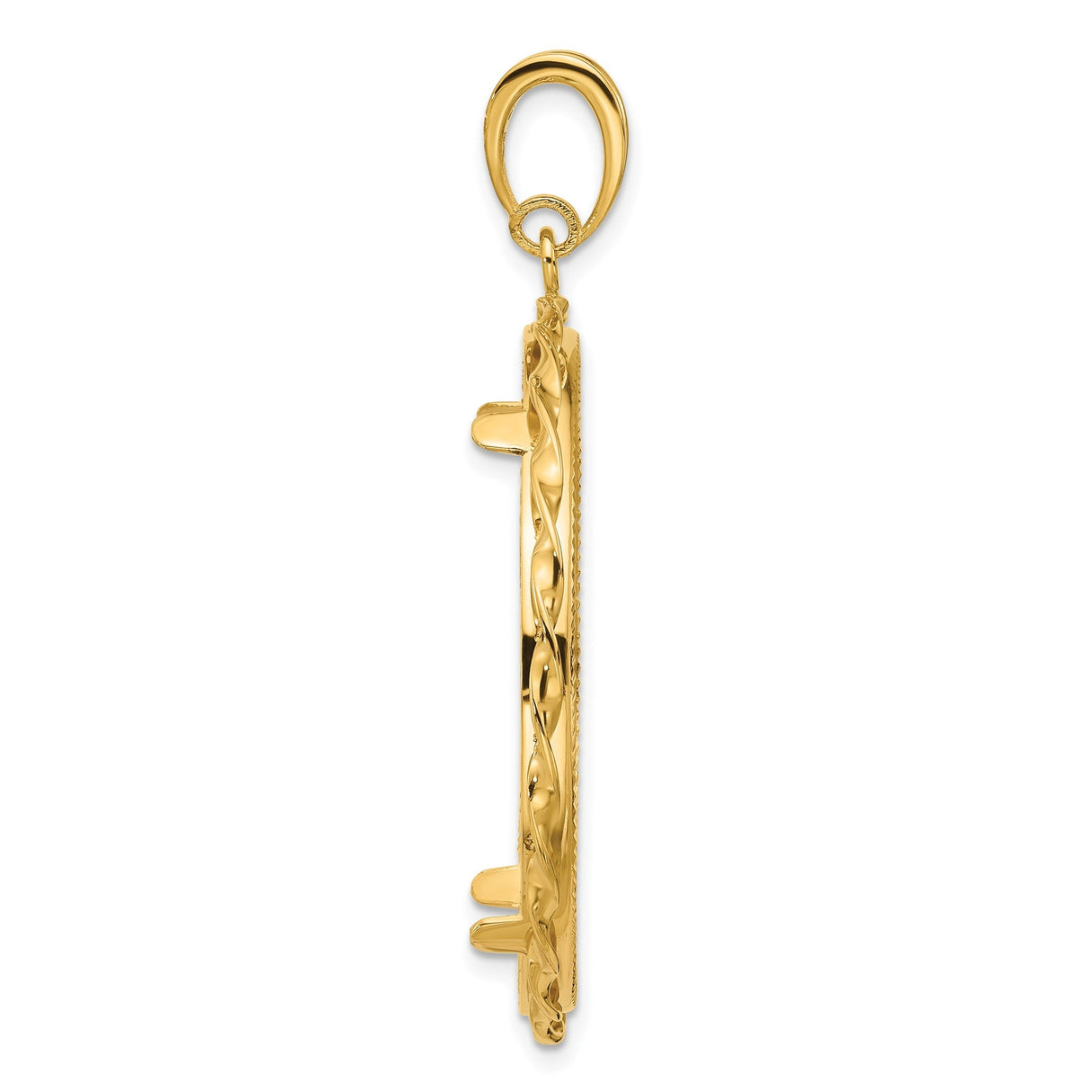 34 mm 14k Yellow Gold coin bezel for 34.2 mm Coin — alternate view