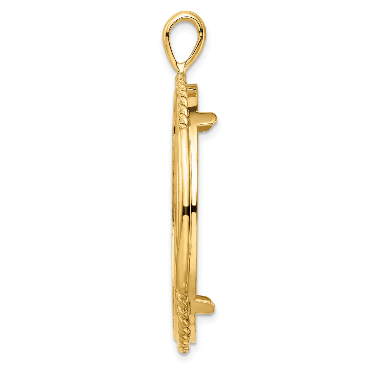 34 mm 14k Yellow Gold coin bezel for 34.2 mm Coin — alternate view