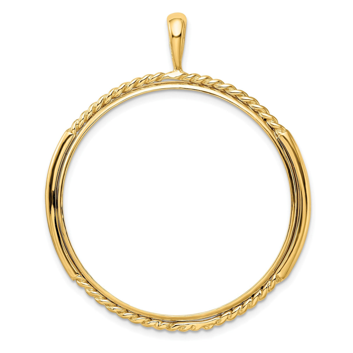 34 mm 14k Yellow Gold coin bezel for 34.2 mm Coin