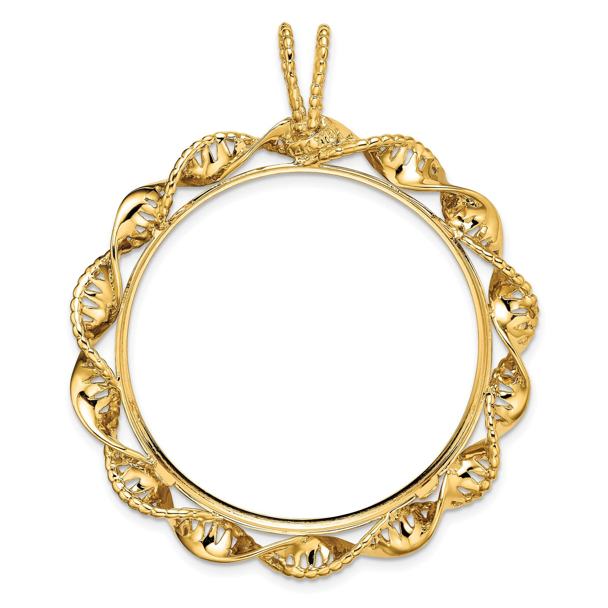 34 mm 14k Yellow Gold coin bezel for 34.2 mm Coin — additional image