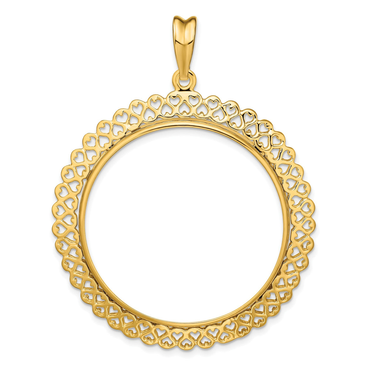 34 mm 14k Yellow Gold coin bezel for 34.2 mm Coin