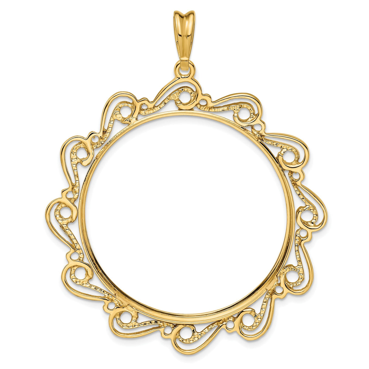 34 mm 14k Yellow Gold coin bezel for 34.2 mm Coin — additional image