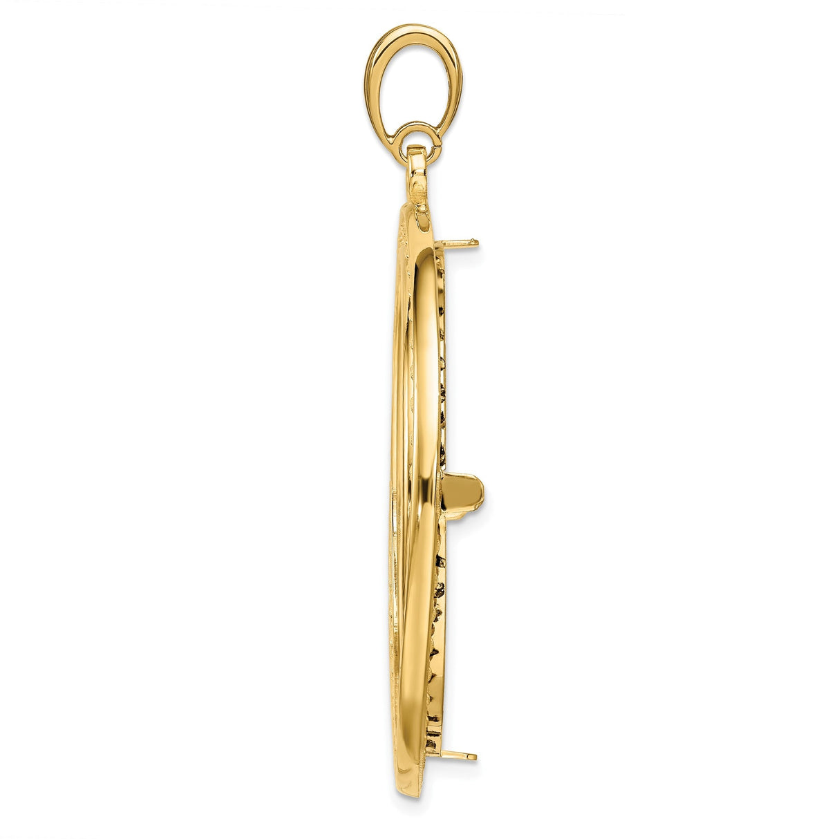 34 mm 14k Yellow Gold coin bezel for 34.2 mm Coin — alternate view
