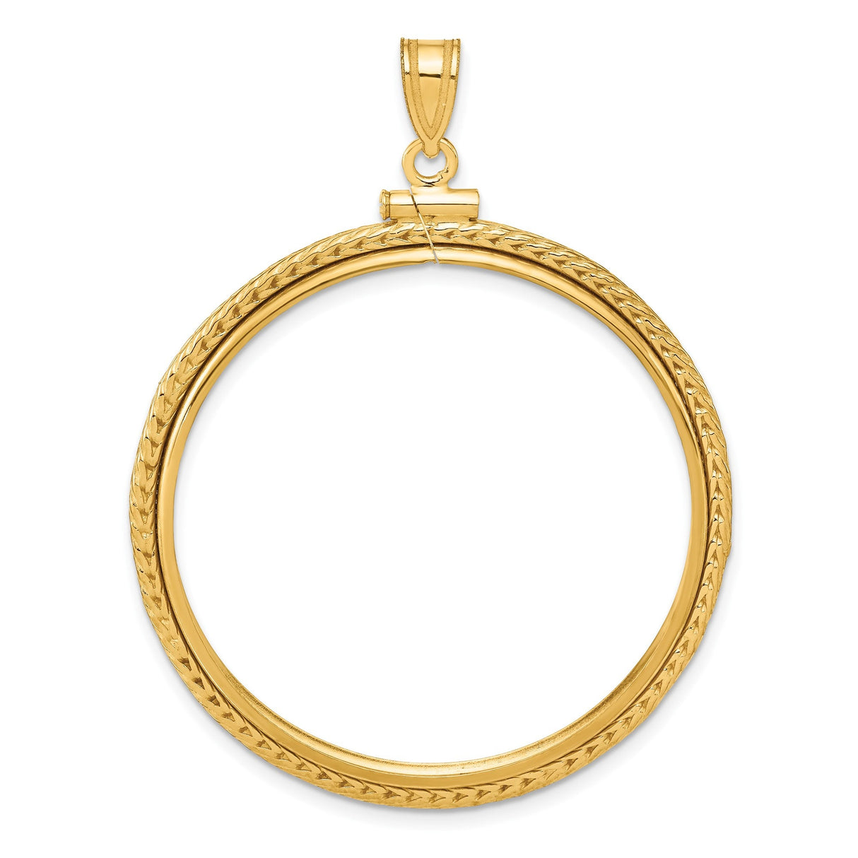 34 mm 14k Yellow Gold coin bezel for 34.2 mm Coin