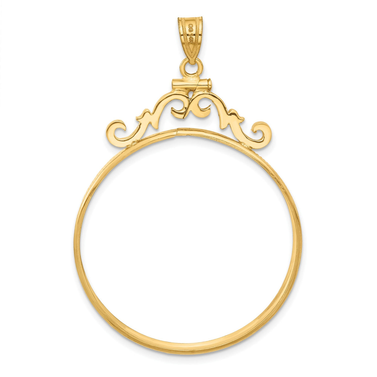 34 mm 14k Yellow Gold coin bezel for 34.2 mm Coin — additional image