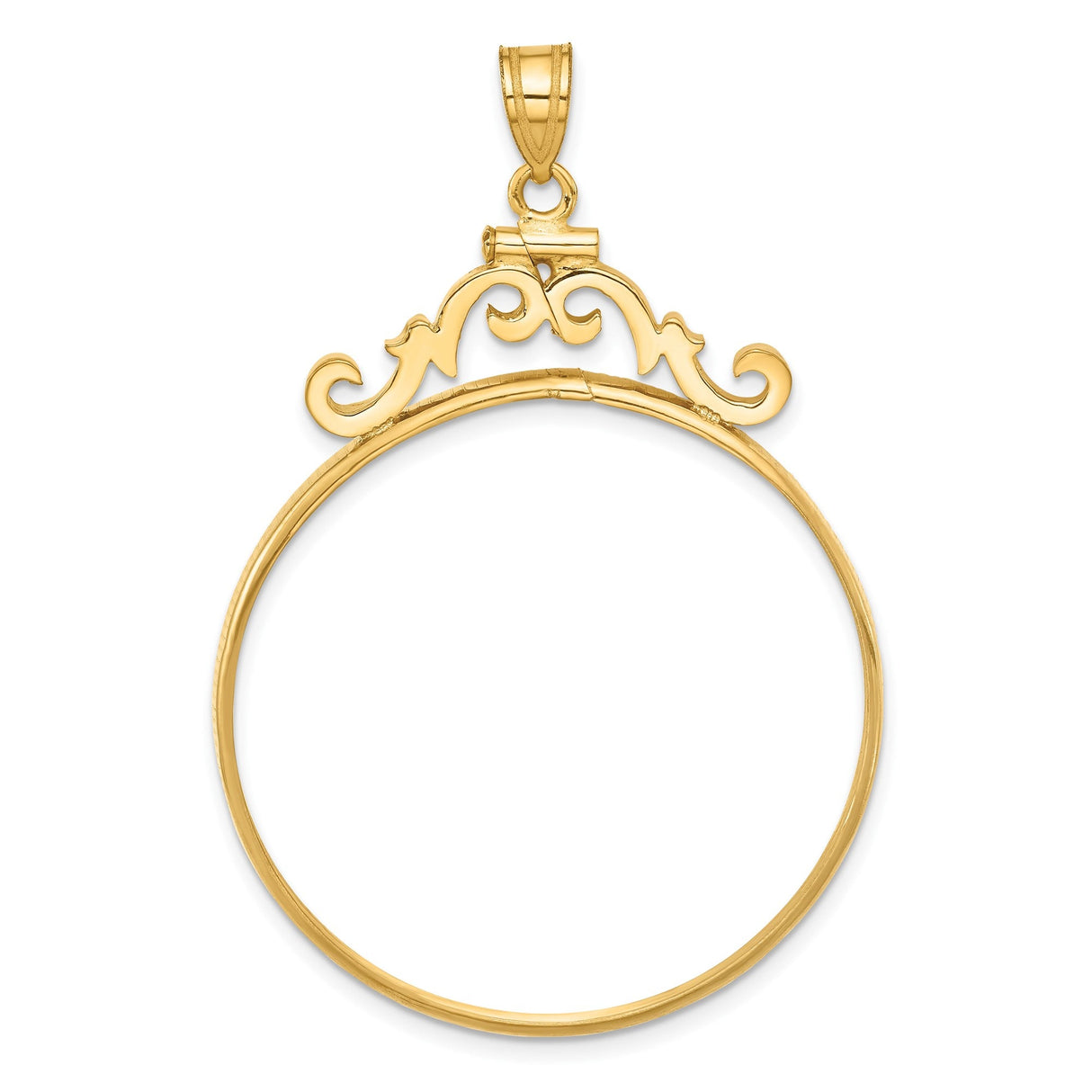 34 mm 14k Yellow Gold coin bezel for 34.2 mm Coin