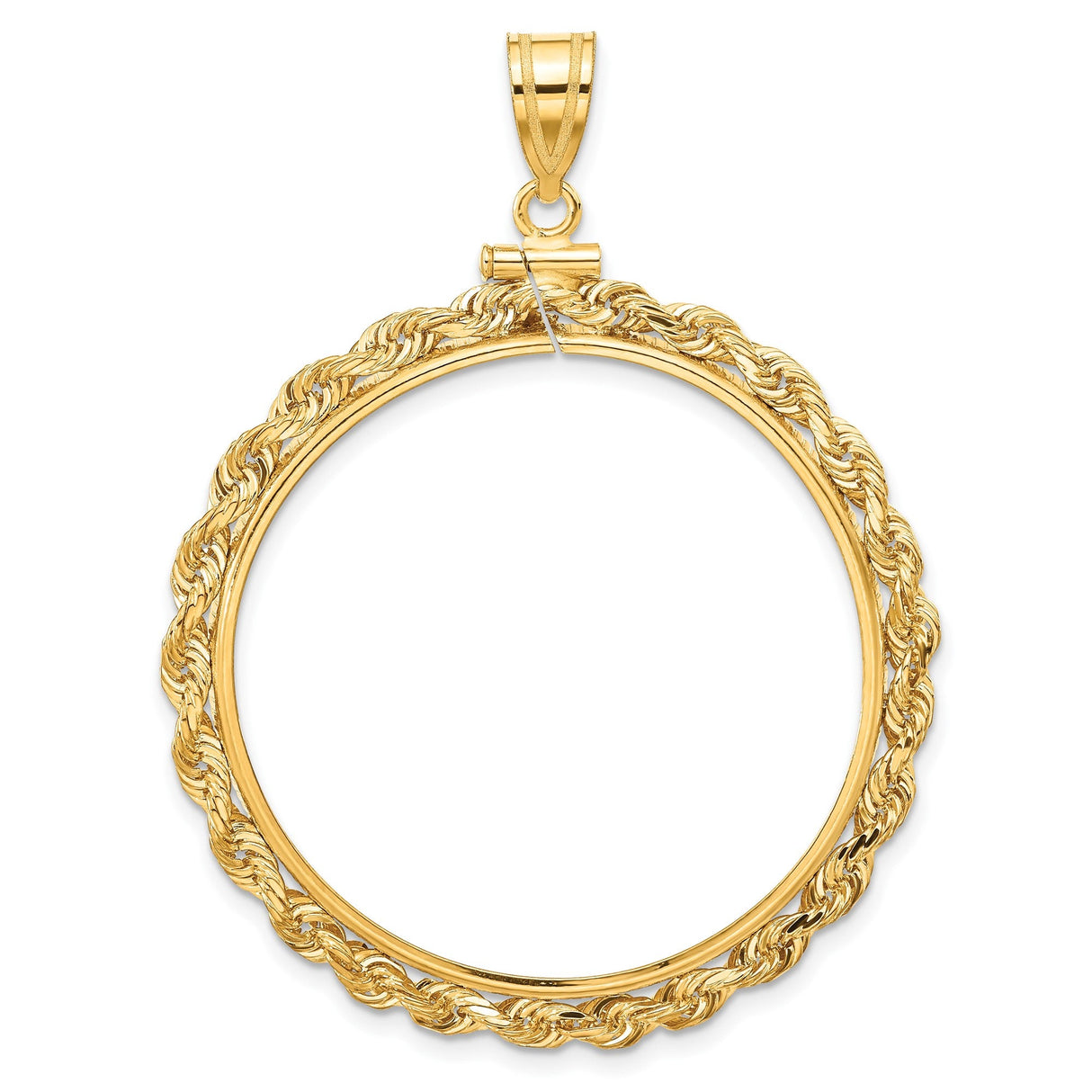 34 mm 14k Yellow Gold coin bezel for 34.2 mm Coin