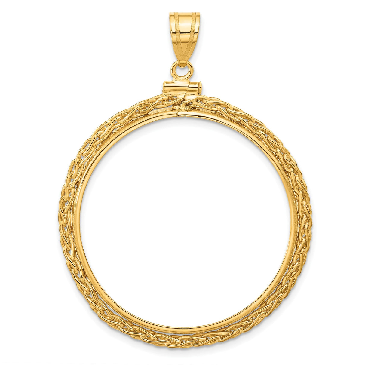 34 mm 14k Yellow Gold coin bezel for 34.2 mm Coin