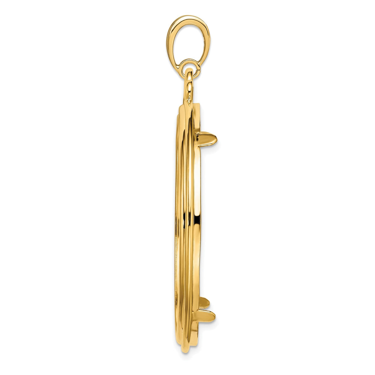37 mm 14k Yellow Gold coin bezel for 37 mm Coin — alternate view