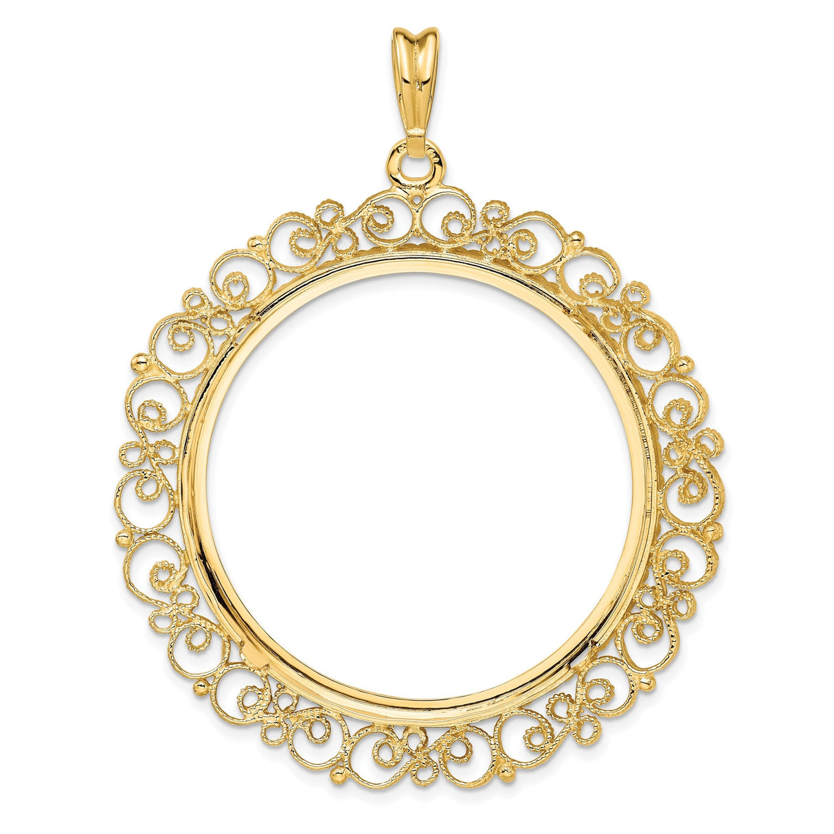 37 mm 14k Yellow Gold coin bezel for 37 mm Coin — additional image