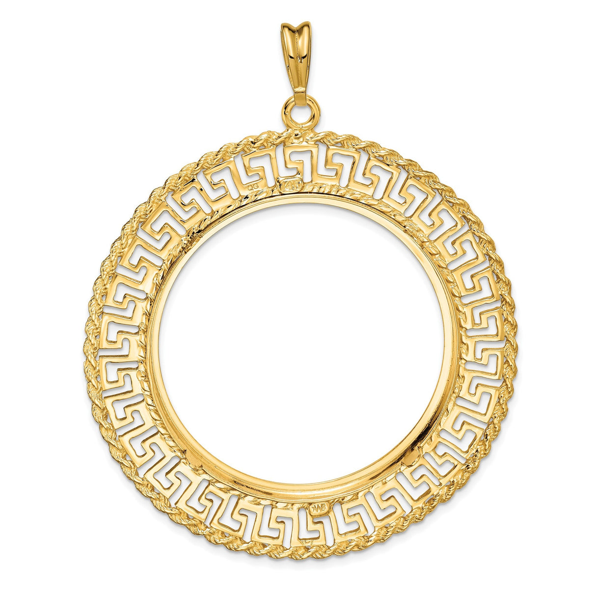 37 mm 14k Yellow Gold coin bezel for 37 mm Coin — additional image