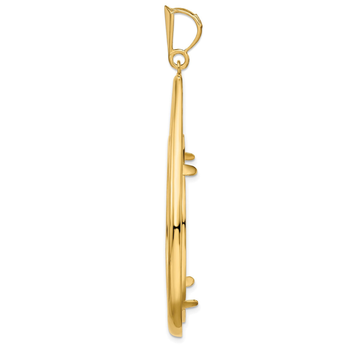 37 mm 14k Yellow Gold coin bezel for 37 mm Coin — alternate view