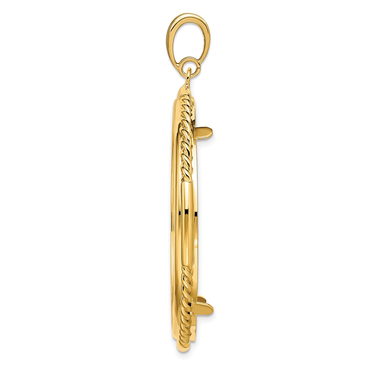 37 mm 14k Yellow Gold coin bezel for 37 mm Coin — alternate view