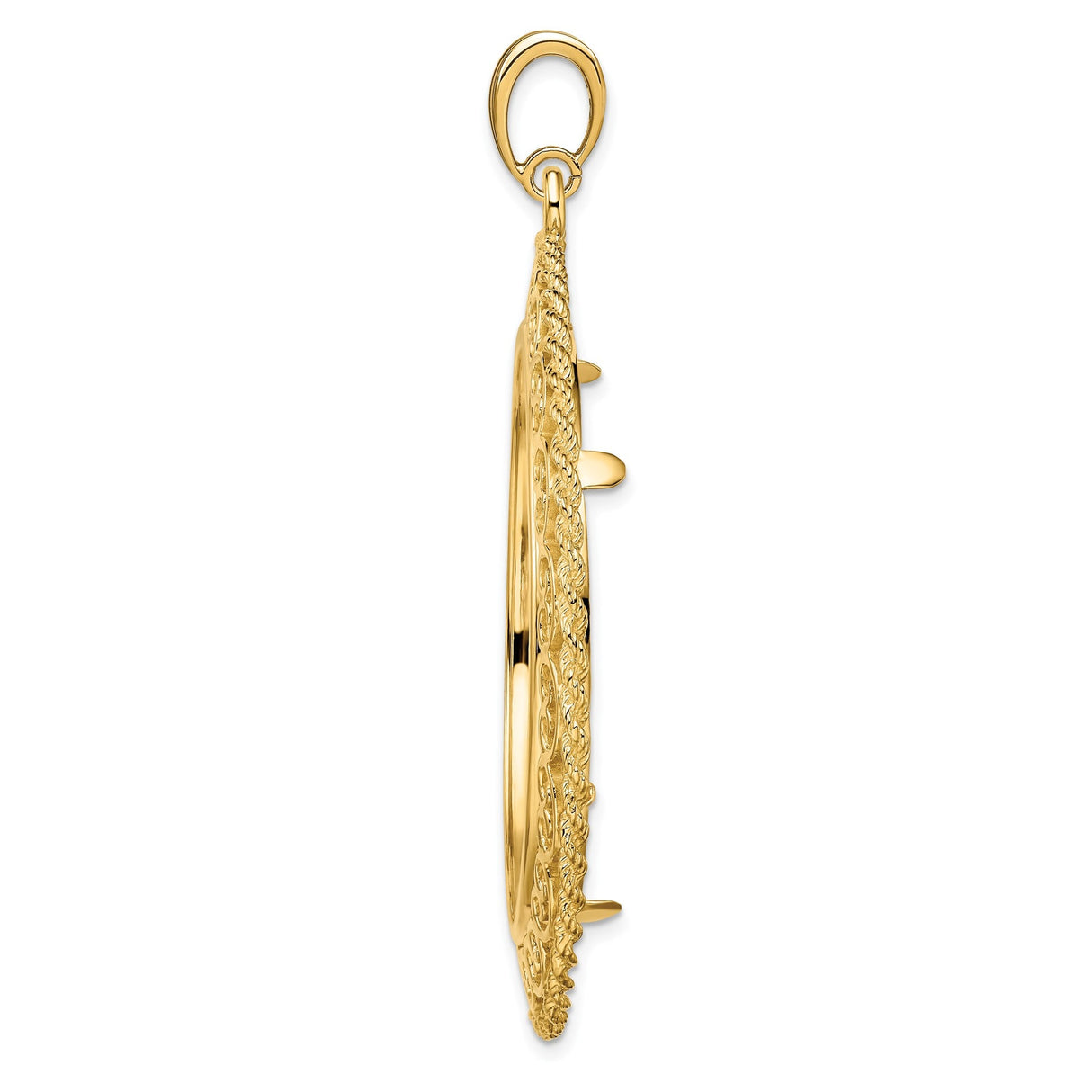 37 mm 14k Yellow Gold coin bezel for 37 mm Coin — alternate view