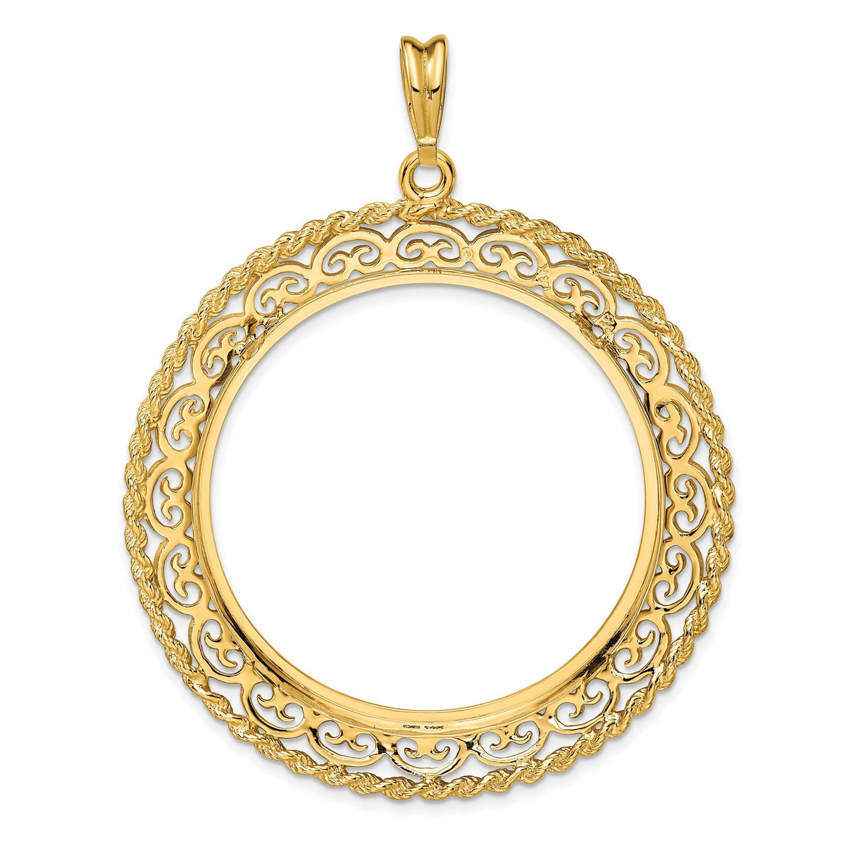 37 mm 14k Yellow Gold coin bezel for 37 mm Coin — additional image