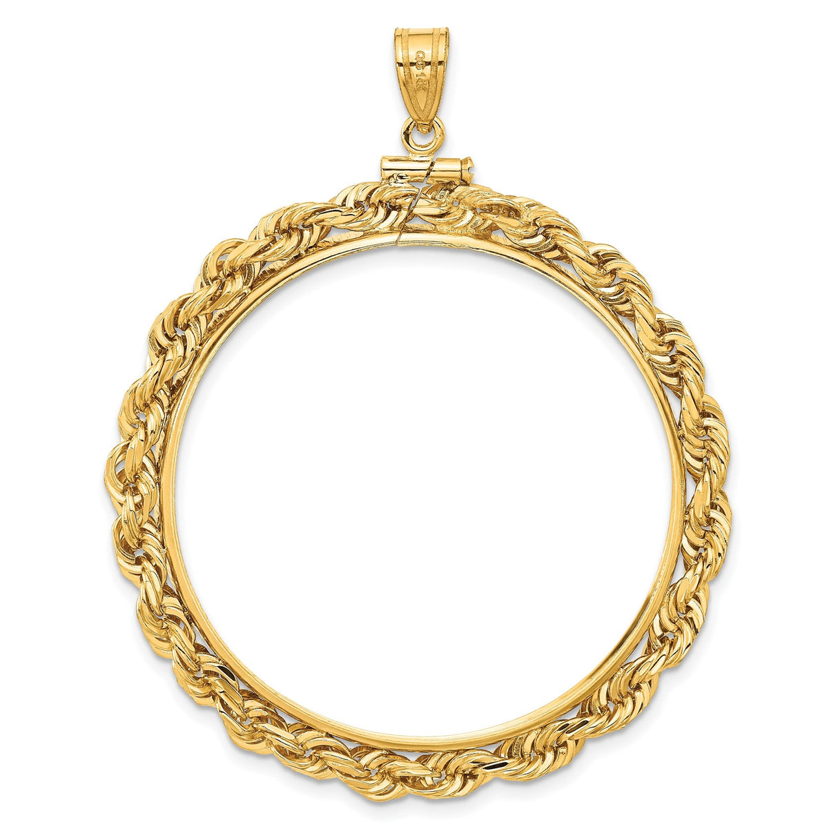 37 mm 14k Yellow Gold coin bezel for 37 mm Coin — additional image