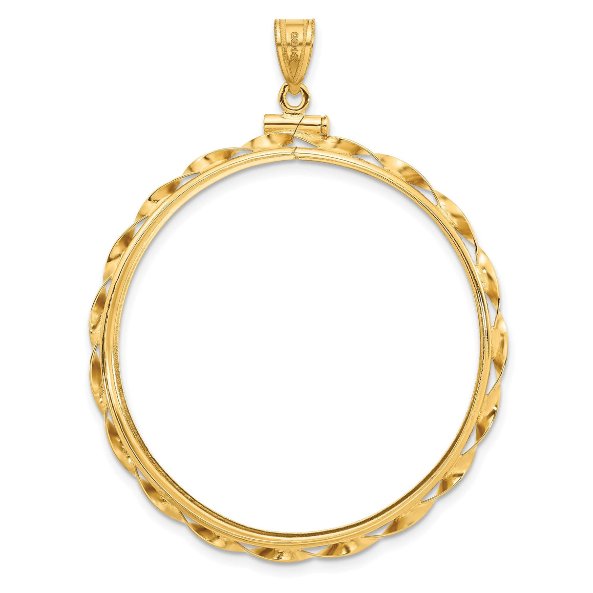37 mm 14k Yellow Gold coin bezel for 37 mm Coin — additional image