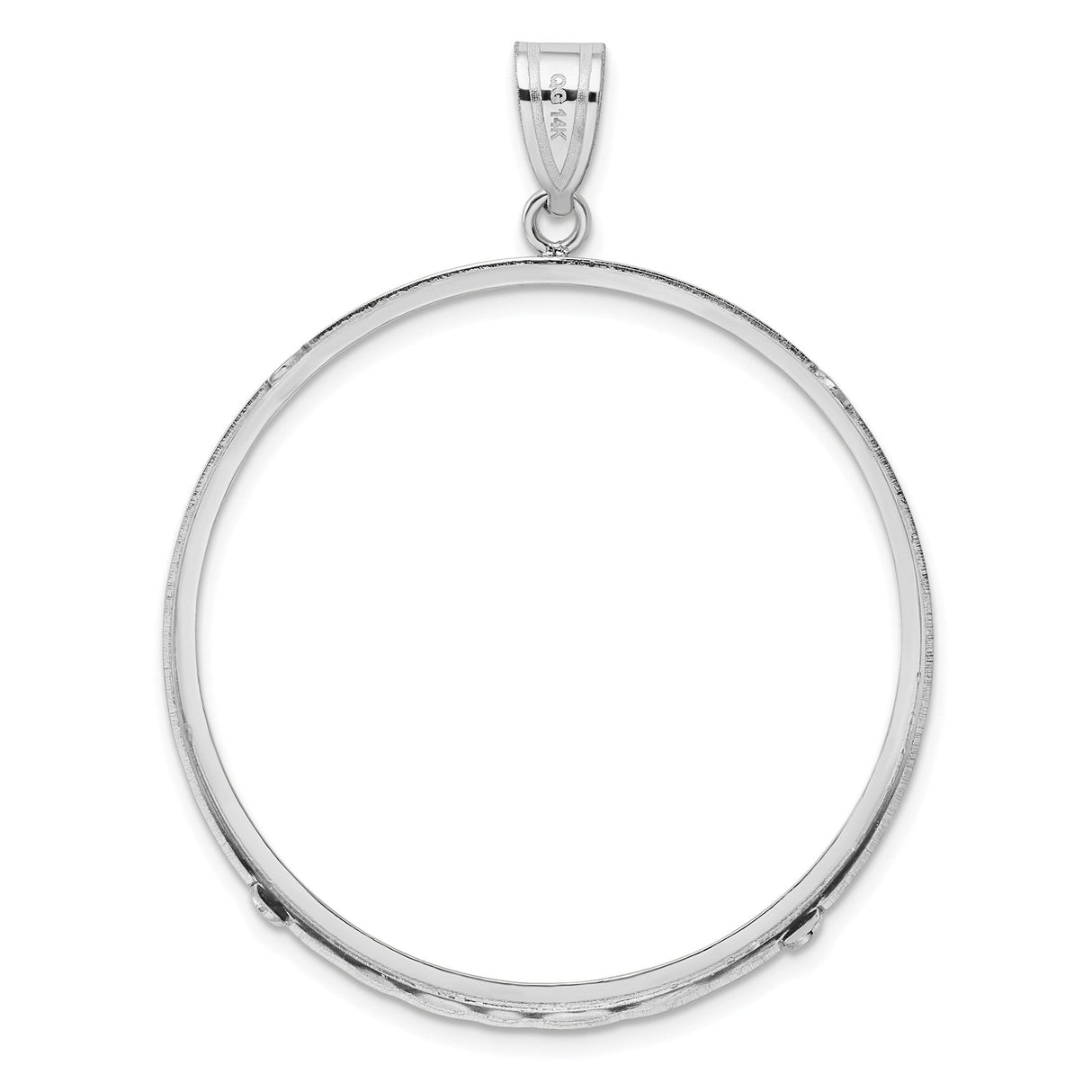 38 mm 14k White Gold coin bezel for 38.1 mm Coin — additional image