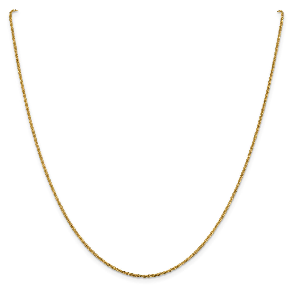 14K Yellow Gold 1.5 mm Polished Chain Necklace, Solid