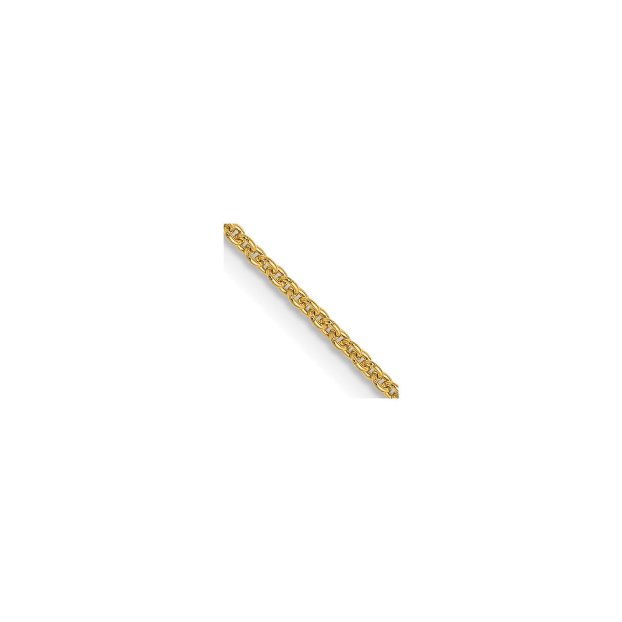 14K Yellow Gold 1.1 mm Polished Chain Necklace detail view