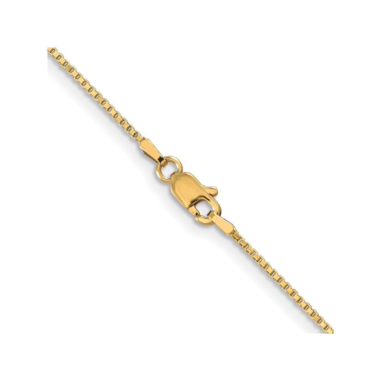 10K Yellow Gold 1 mm Box Chain Necklace, Polished alternate angle