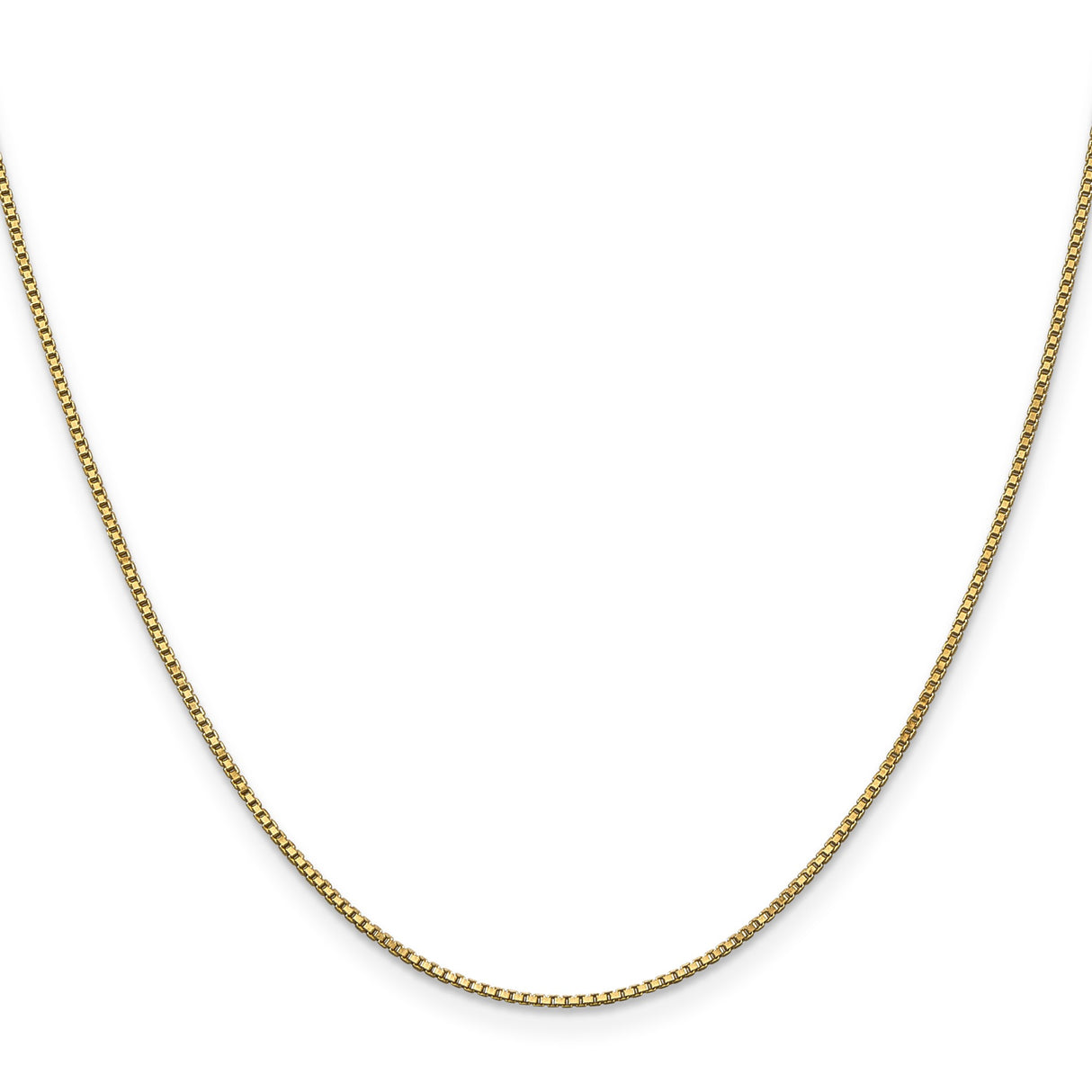 14K Yellow Gold 1 mm Box Chain Necklace, Polished