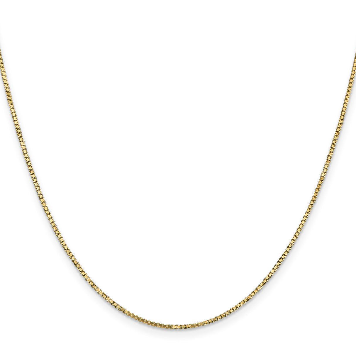 14K Yellow Gold 1.2 mm Box Chain Necklace, Polished