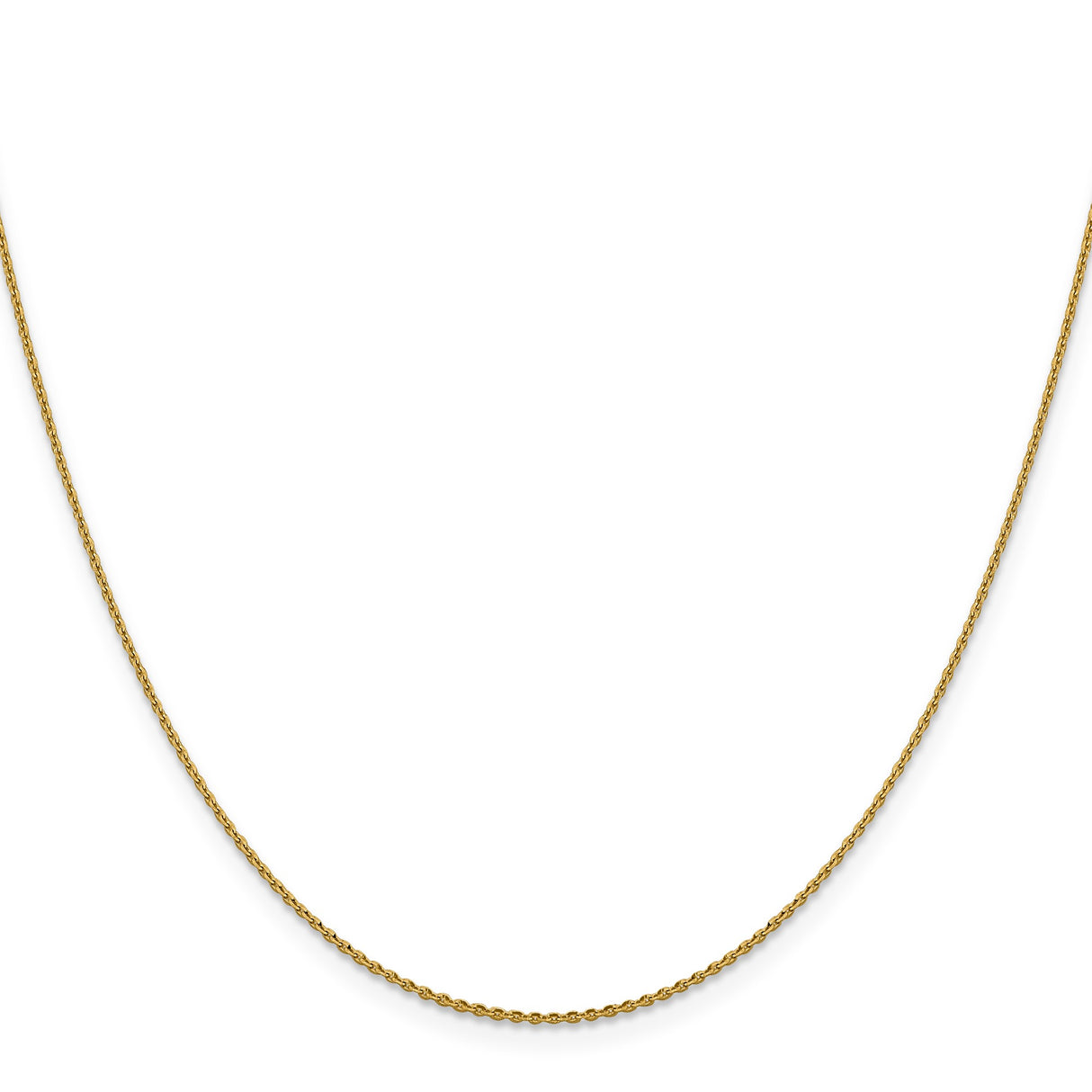 14K Yellow Gold 1.15 mm Polished Chain Necklace, Solid