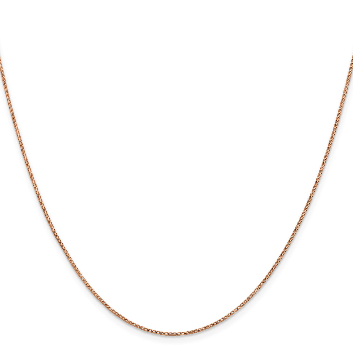 14K Rose Gold 0.95 mm Franco Chain Necklace, Polished