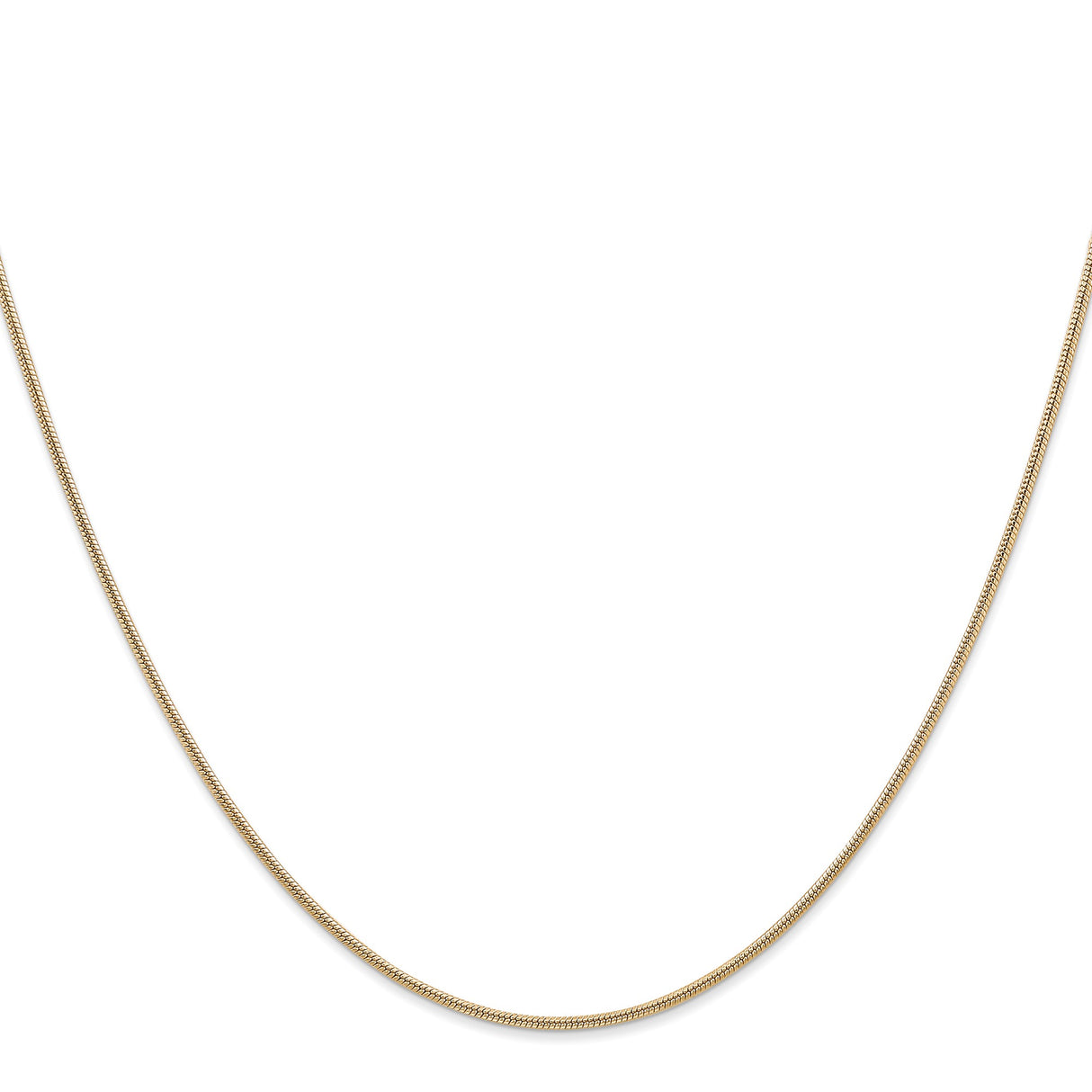 14K Yellow Gold 1.3 mm Polished Chain Necklace