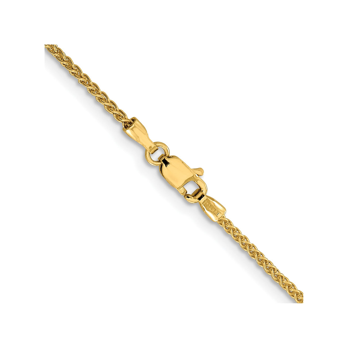 10K Yellow Gold 1.5 mm Polished Chain Necklace, Solid alternate angle