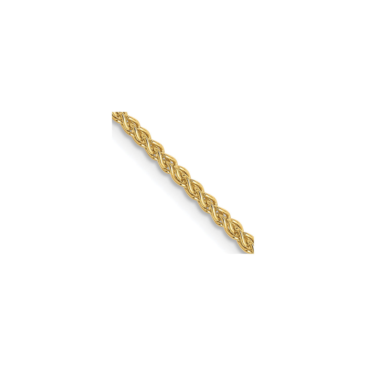 10K Yellow Gold 1.5 mm Polished Chain Necklace, Solid detail view