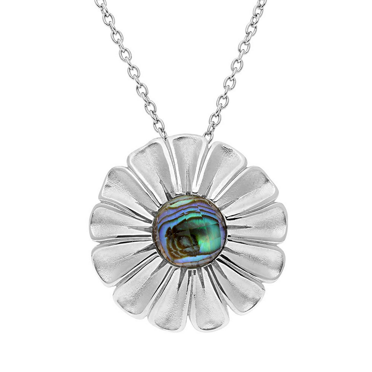 LDS SILVER CRYSTAL ABALONE DOUBLET Charm Pendant in Real 925 Sterling Silver