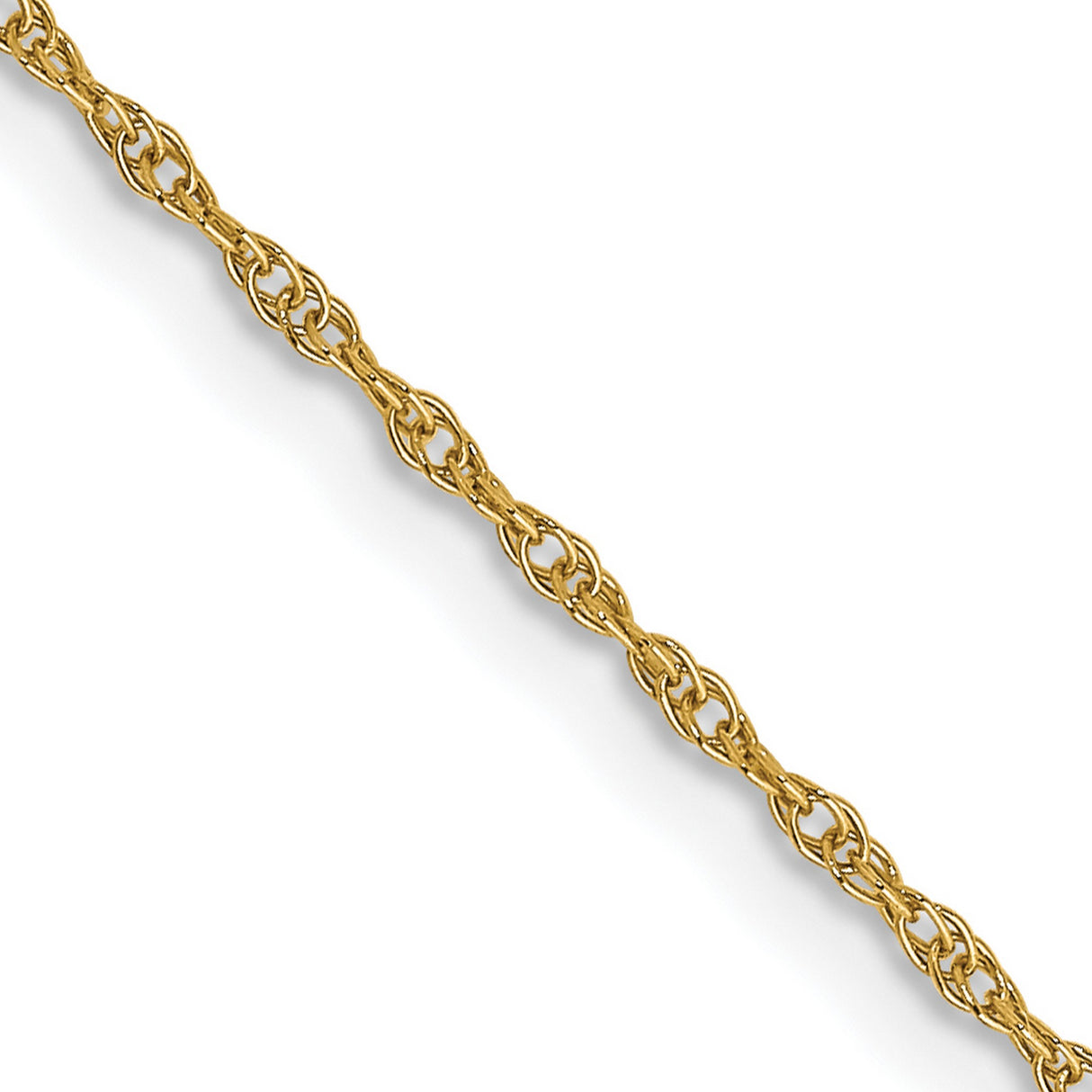 14K Yellow Gold 0.95 mm Polished Chain Necklace, Solid detail view