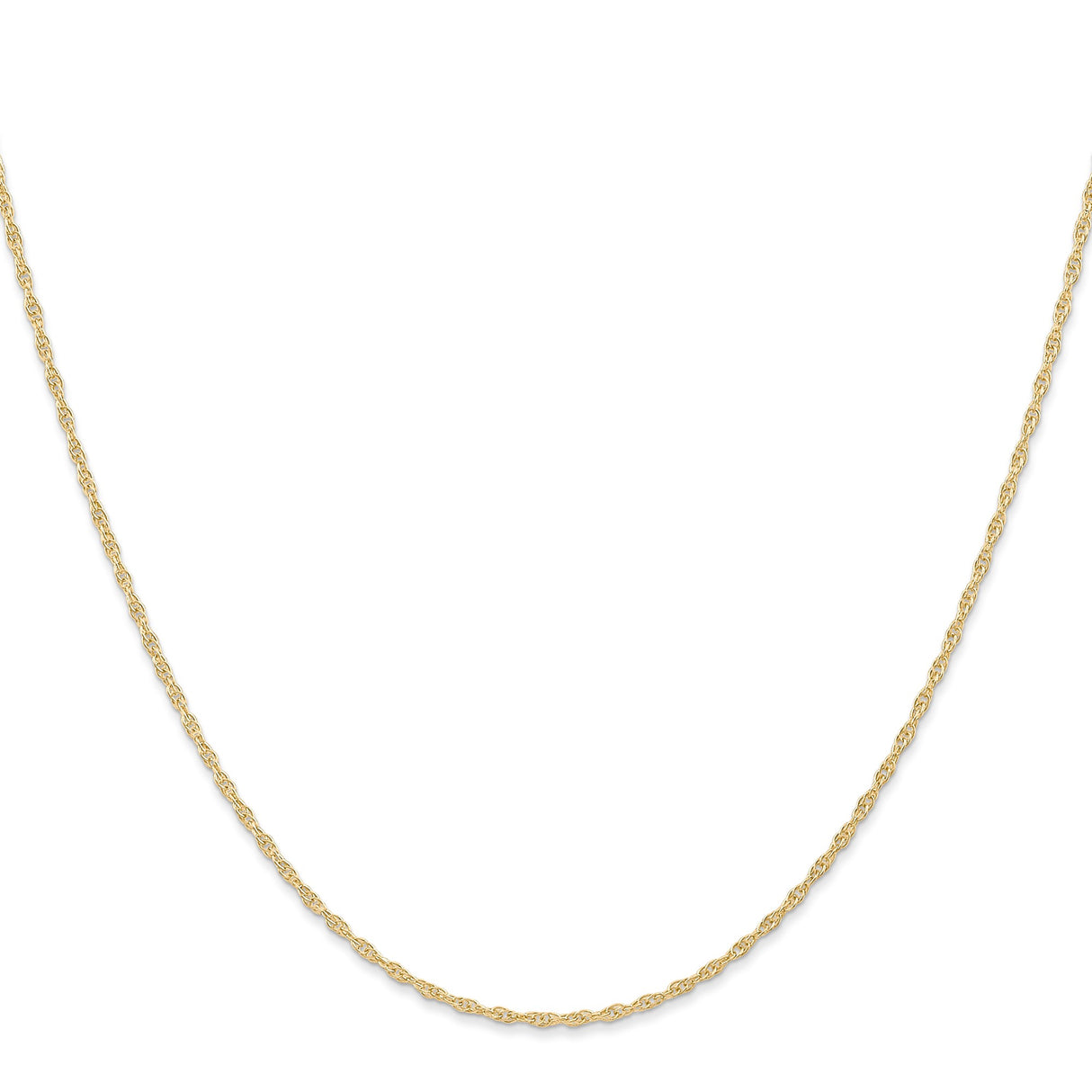 14K Yellow Gold 1.15 mm Polished Chain Necklace, Solid