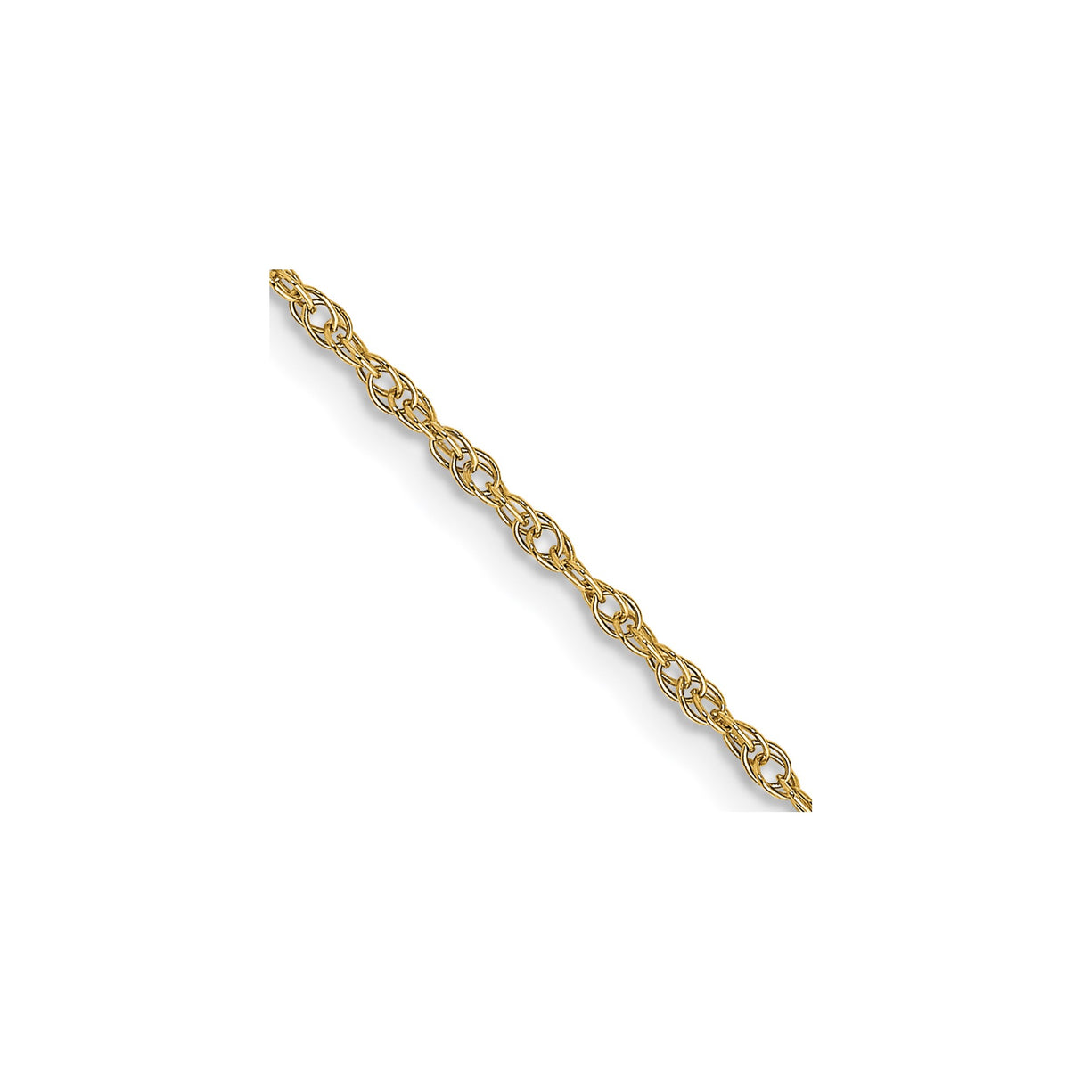 14K Yellow Gold 1.15 mm Polished Chain Necklace, Solid detail view