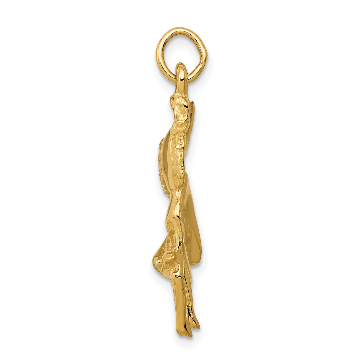 14k Yellow Gold Matador Pendant with Cape and Sword, Traditional Spanish Bullfighter Charm