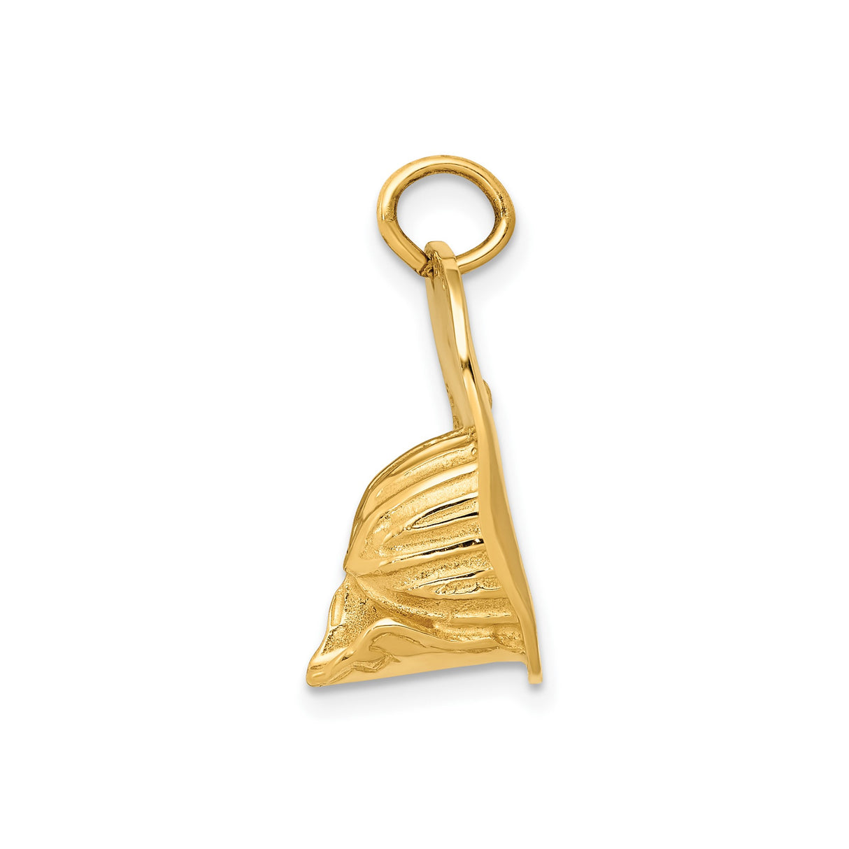 14k Yellow Gold Praying Hands Pendant, Christian Religious Charm for Men and Women