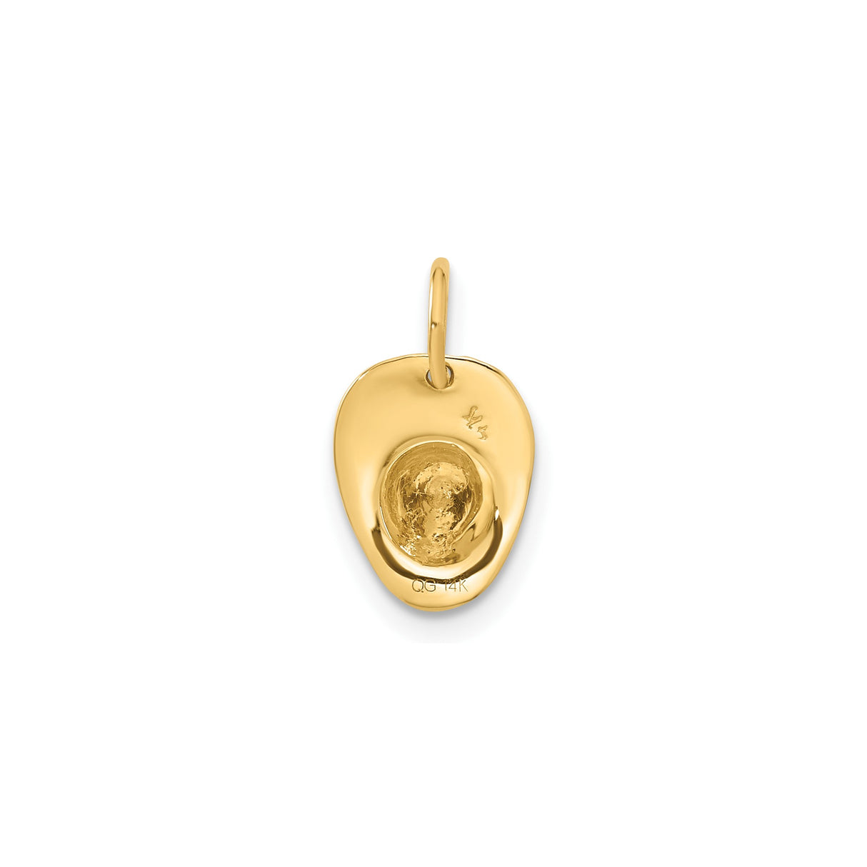14k Yellow Gold Cowboy Hat Charm Pendant, Western Style Unisex Jewelry