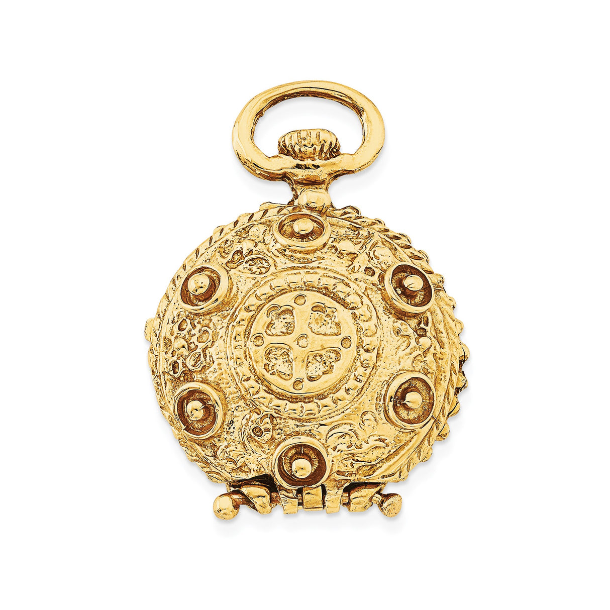 14k Yellow Gold Celtic Shield Pendant with Cross Design, Unisex Irish Heritage Jewelry