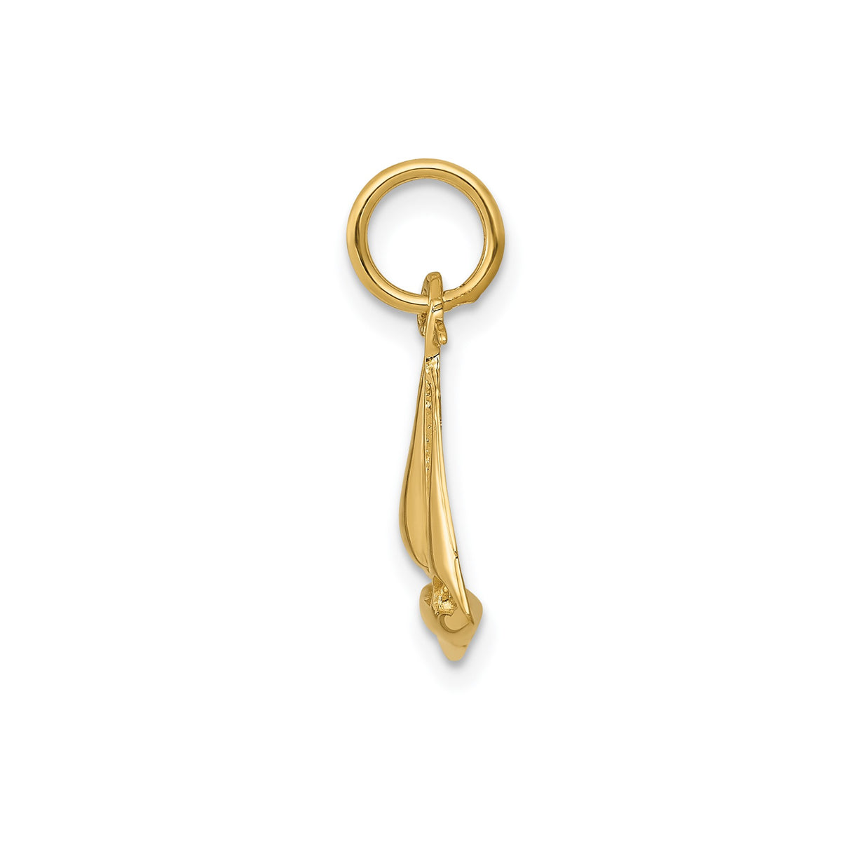 14k Yellow Gold Sailboat Pendant, 3D Nautical Design Symbolizing Freedom and Adventure
