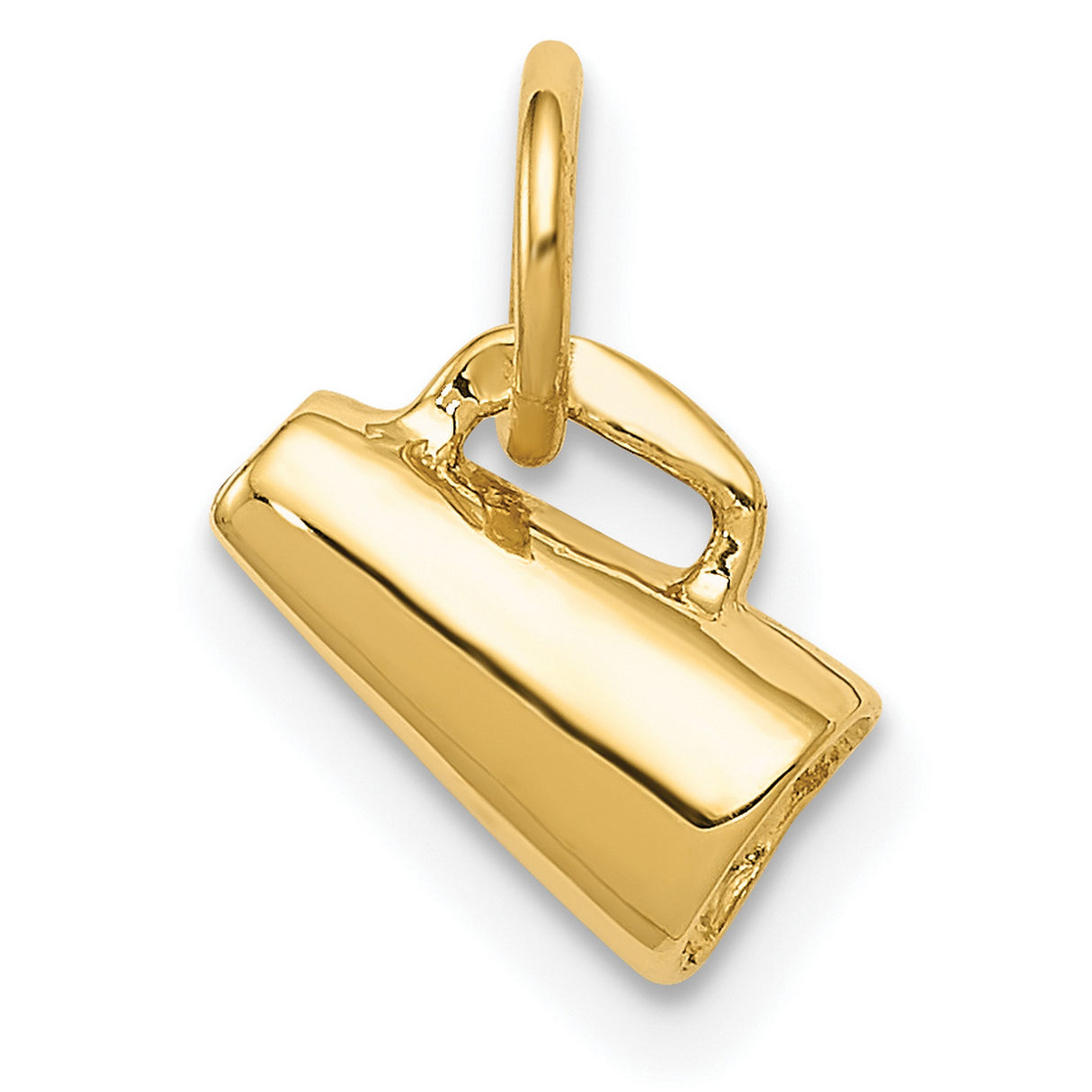 Cheerleader Megaphone Charm Pendant in Real 14k Yellow Gold