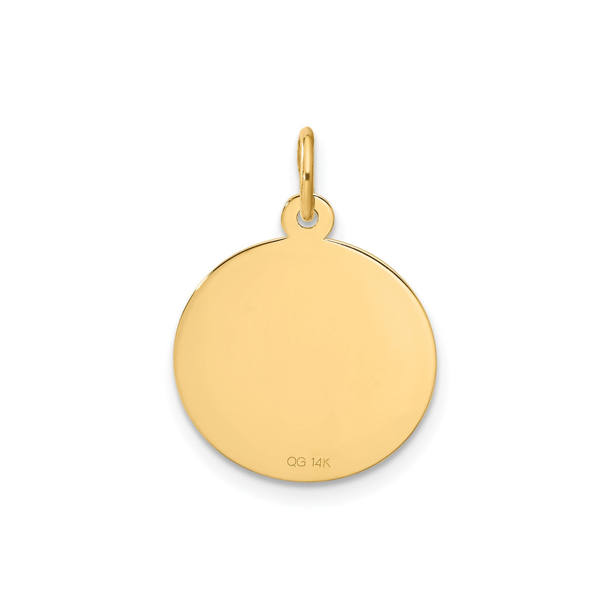 14k Yellow Gold Heart Pendant Charm, Happy Anniversary Design, Romantic Jewelry for Women